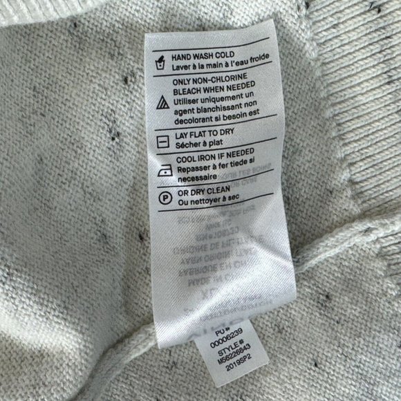 Vince Cotton Wool Pullover Sweater Mens XL NWOT $265 Long Sleeve Crew Neck Ivory - Picture 13 of 13